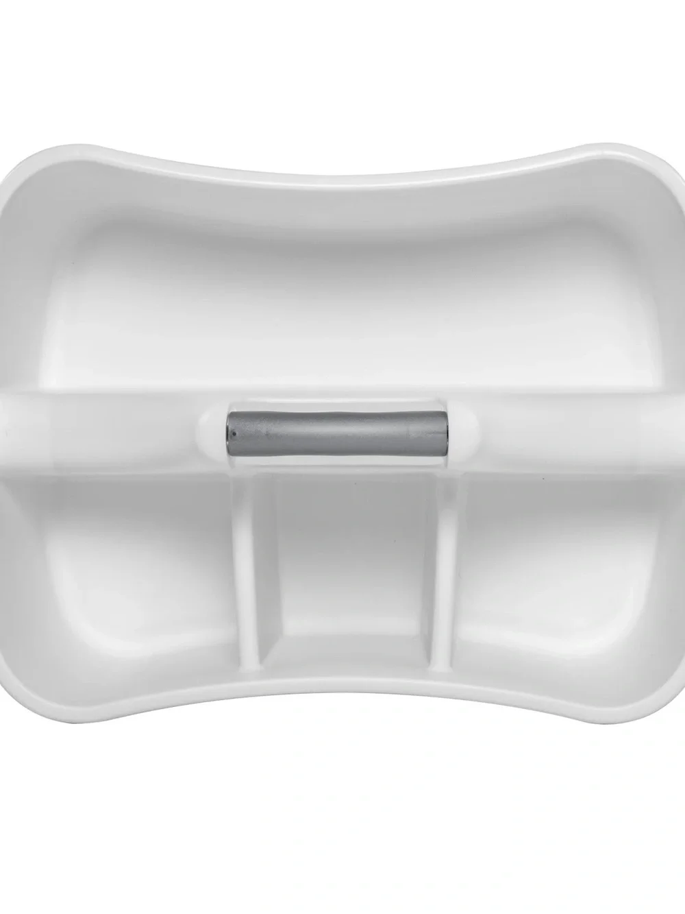White Plastic Bathtub Caddy Tray with Handle